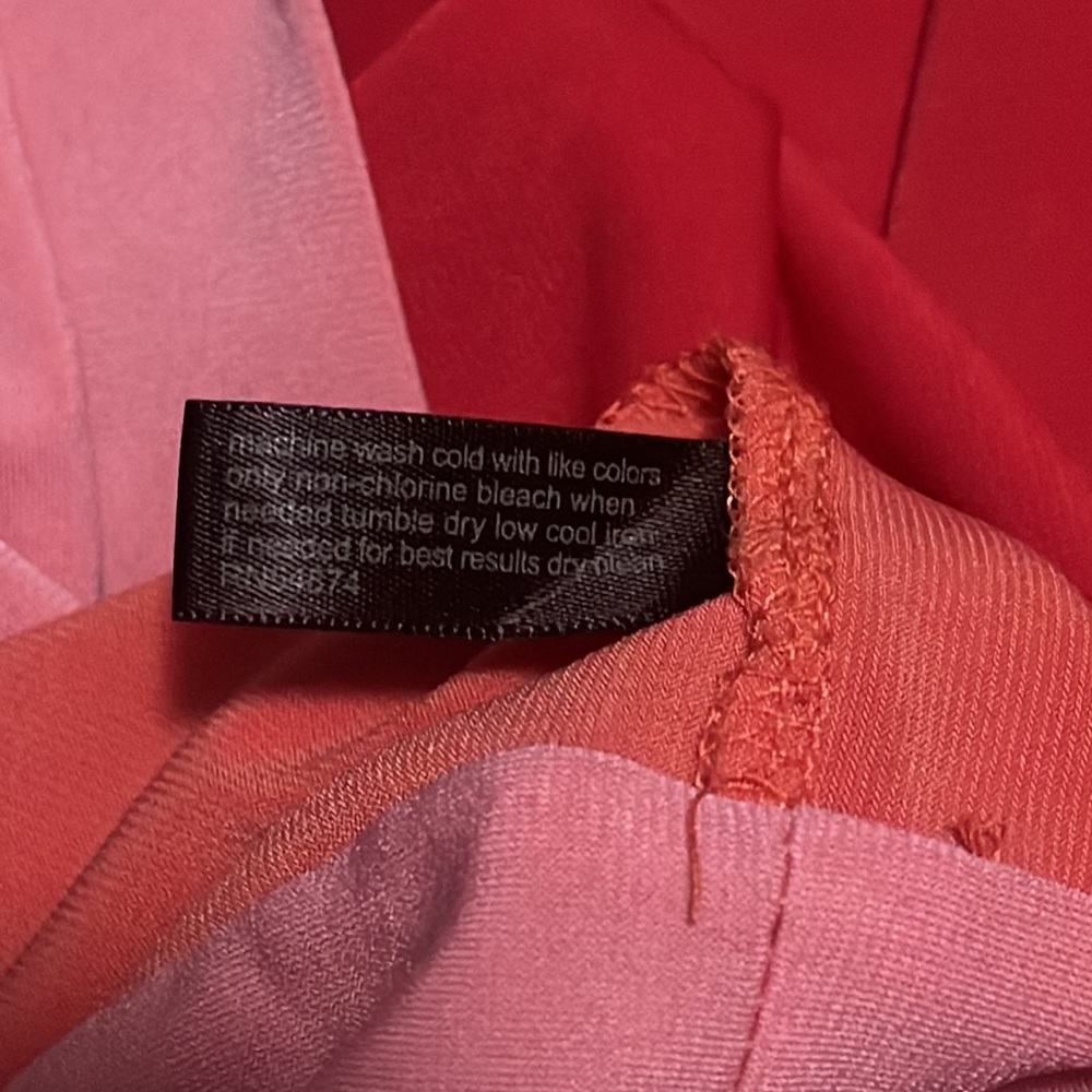 The Limited Red and Pink Colorblock Dress - Picture 4 of 4